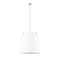 Z-Lite Weston Pendant, 6-Light, 24 In.W x 24 In.H, Brushed Nickel/White Linen 3501P24-BN - alternate 6